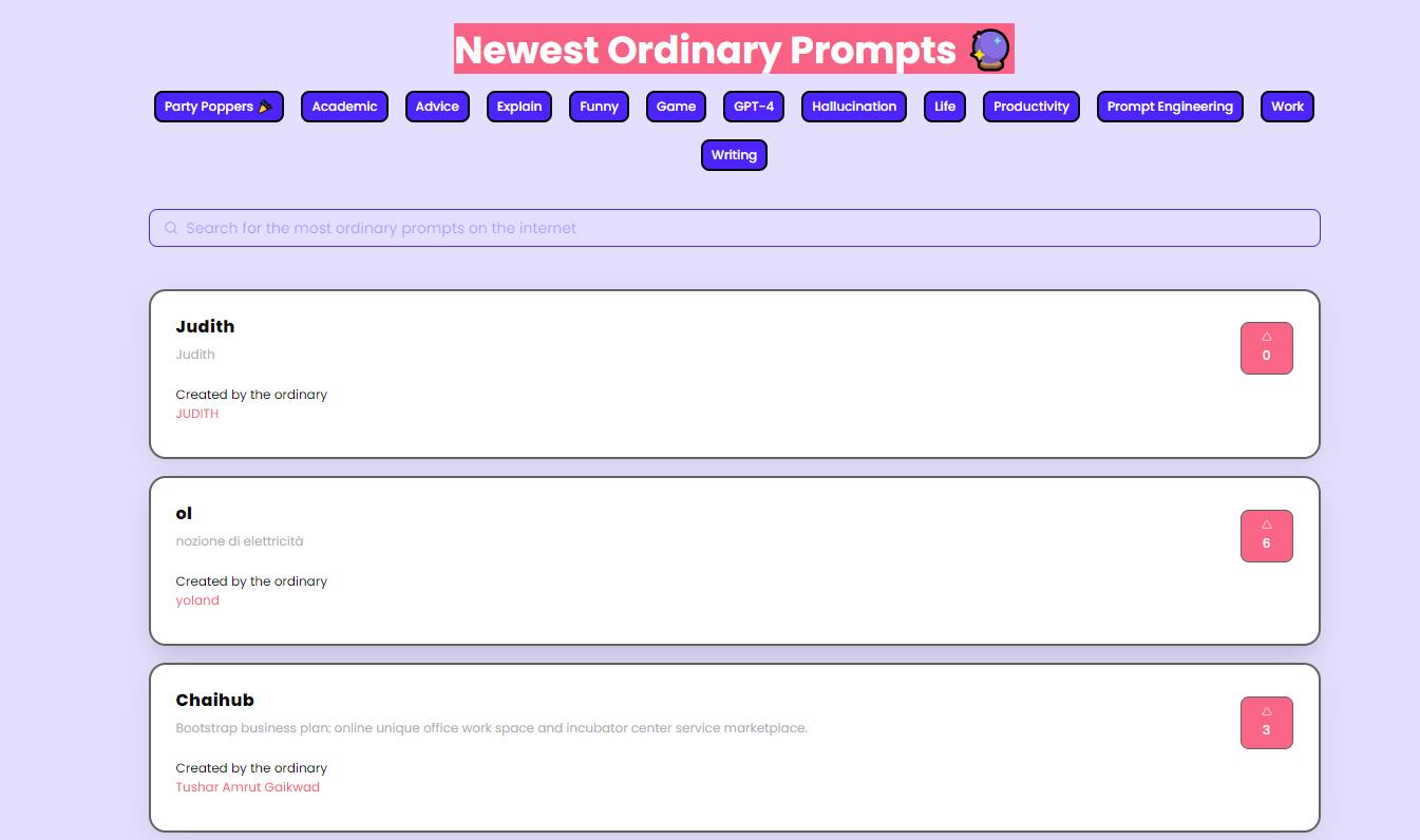 Ordinary Prompts