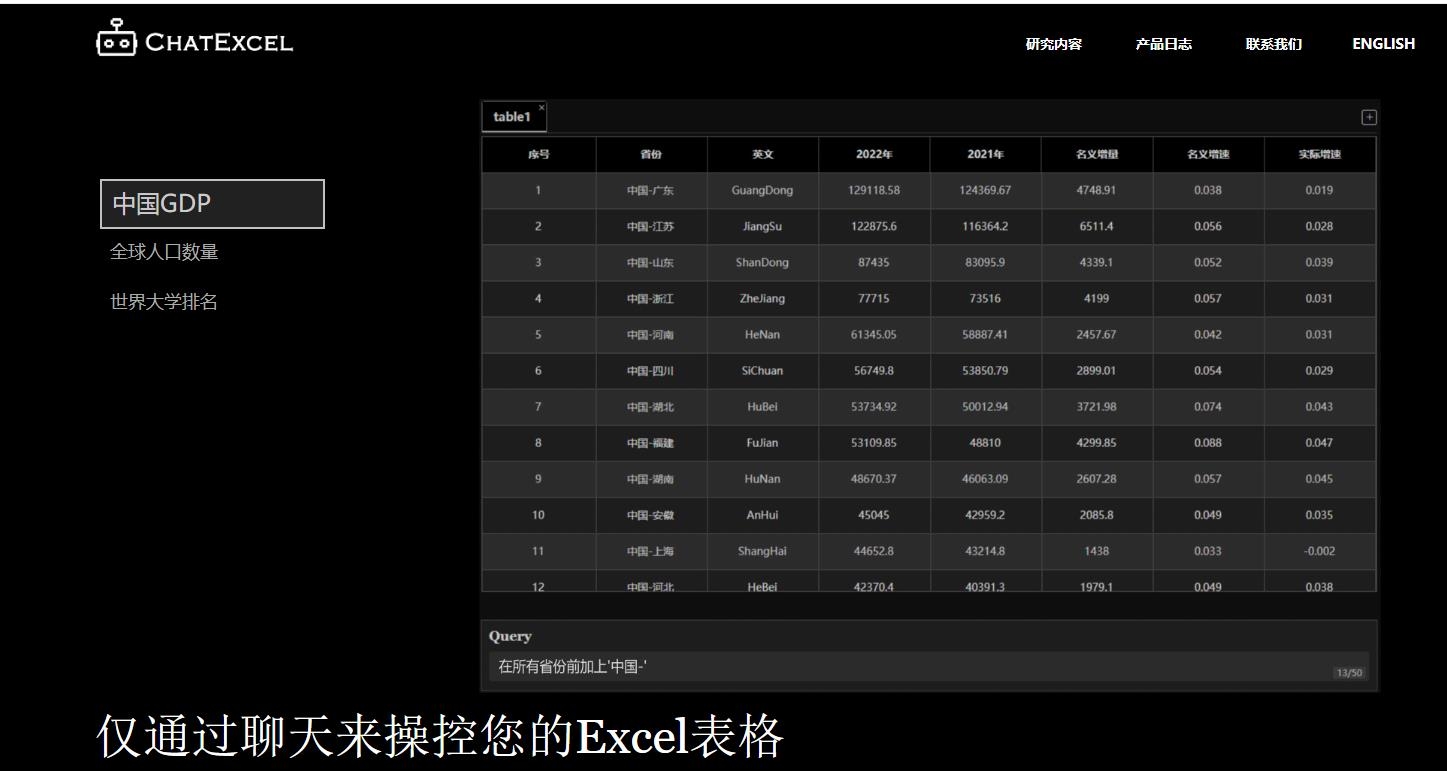 酷表chatexcel