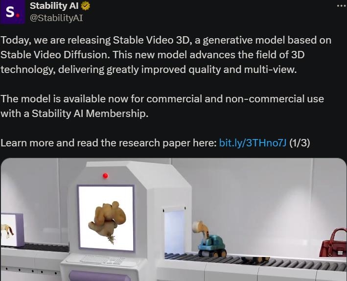 Stability AI发布新的3D视频生成模型「Stable Video 3D」